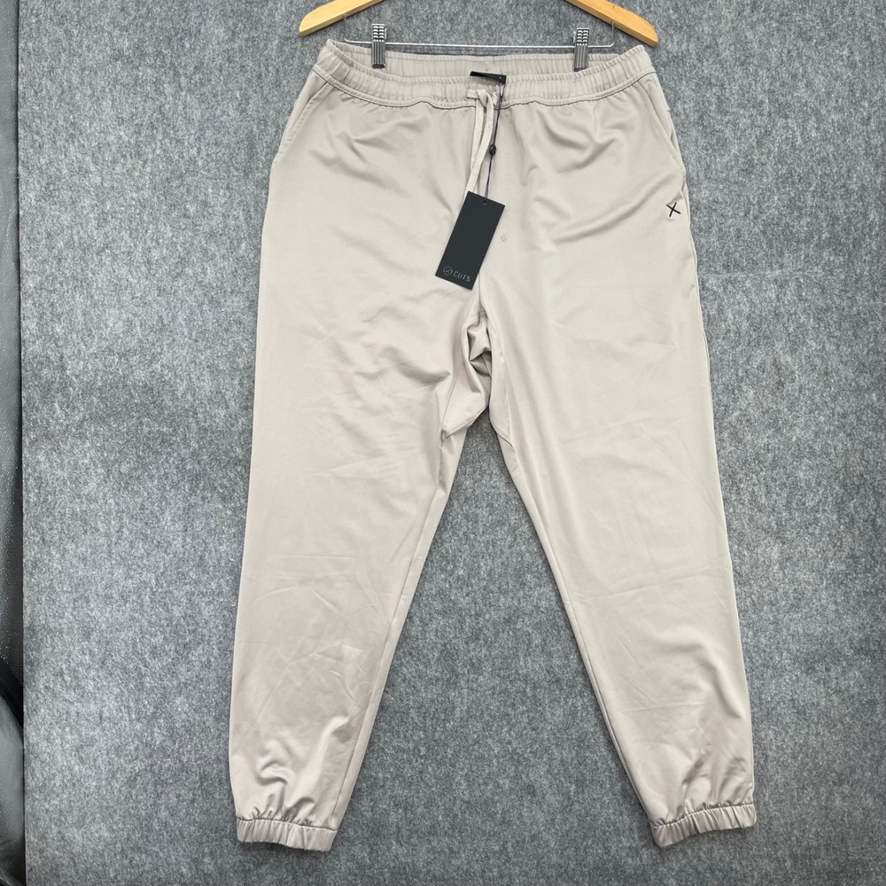 Cuts Pants Mens Large Tan Beige Foundation Everyday Jogger New